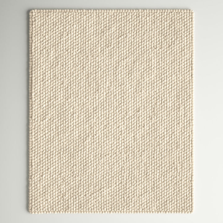Rectangle Sondra Power Loomed Wool Area Rug in Beige Beachcrest Home™ Rug Size: Rectangle 4'1" x 6'1"