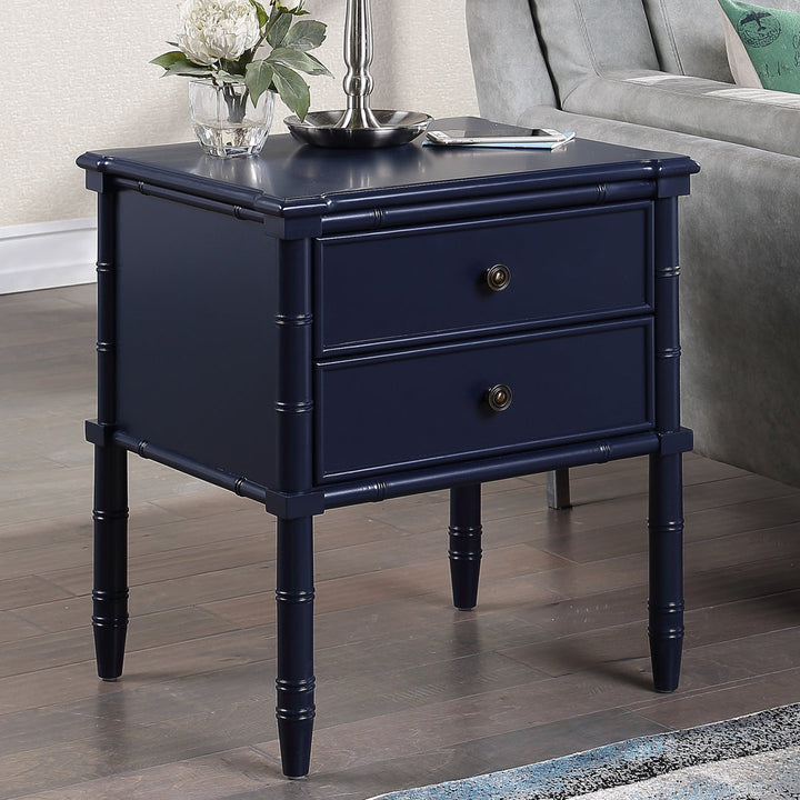 Peggy 2-Drawer Nightstand Three Posts™ Color: Blue