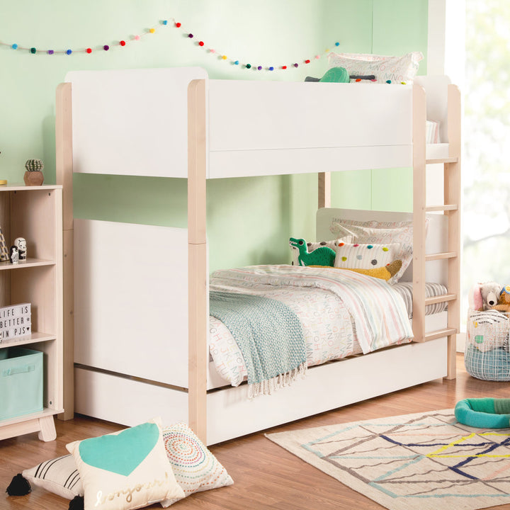 TipToe Twin Bunk Bed babyletto Color: White/Light Brown