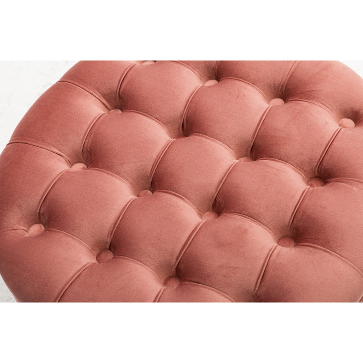 Doud 20" Wide Velvet Tufted Round Storage Ottoman Willa Arlo™ Interiors Fabric: Pink Velvet
