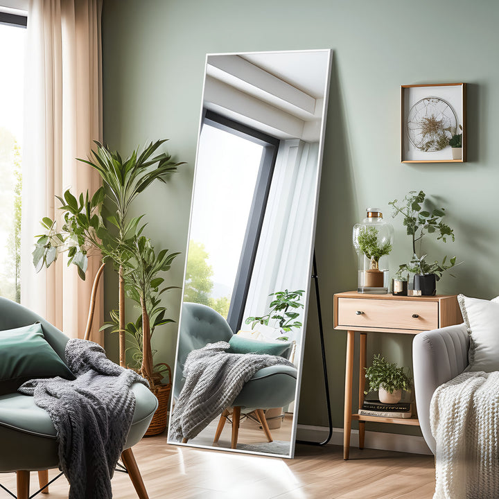 Koudia Metal Framed Standing Mirror Wrought Studio™ Size: 64" x 21" Finish: White