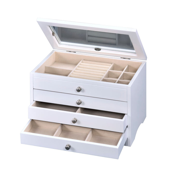 Elegant Jewelry Box Charlton Home® Finish: White