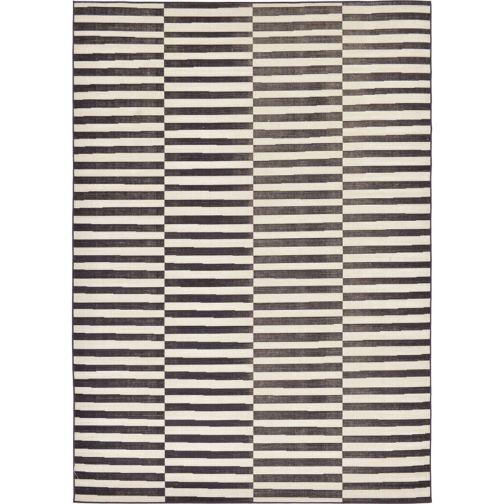 Arzilla Striped Ivory/Black Area Rug Wade Logan® Rug Size: Rectangle 7'1" x 10'