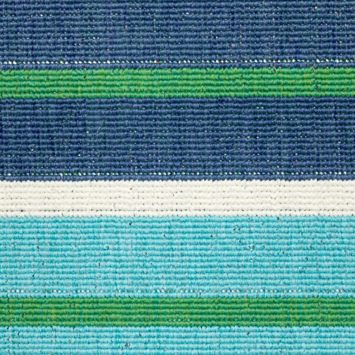 Deltana Striped Blue/Green Indoor/Outdoor Area Rug Lark Manor™ Rug Size: Rectangle 7'10" x 10'10"