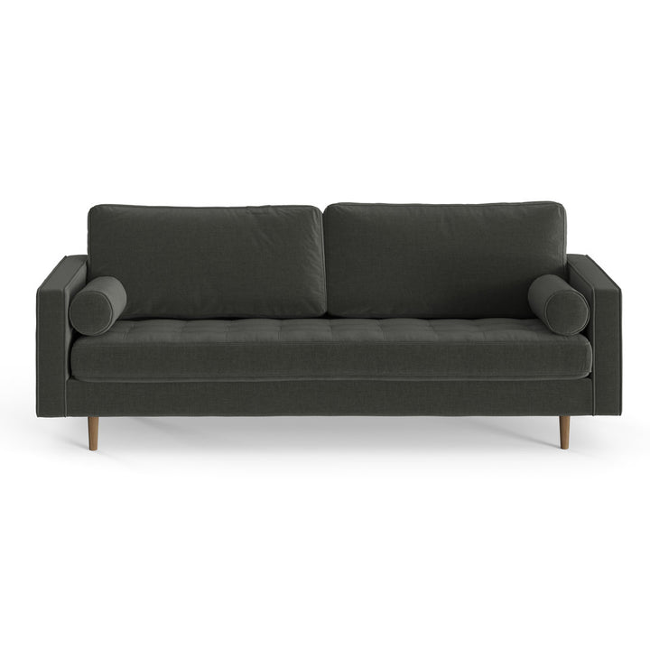 Geo 84" Upholstered Sofa AllModern Fabric: Charcoal Fabric