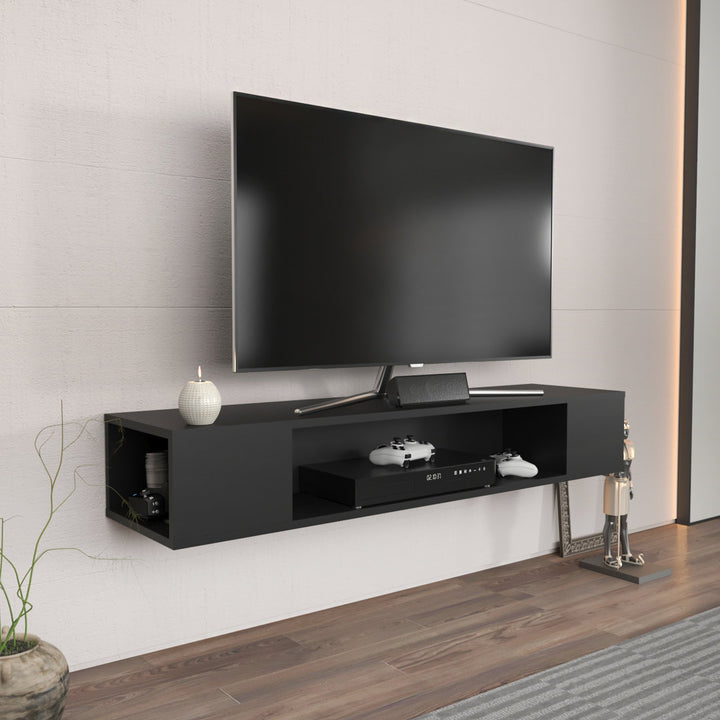 Abbie-Jane Floating TV Stand for TVs up to 70" Ebern Designs Color: Black