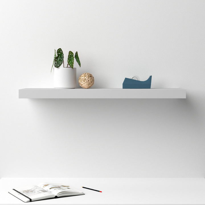 Sherice Floating Shelf AllModern Size: 1.97" H x 36.23" W x 10.24" D Finish: White