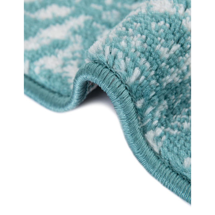 Coblitz Damask Turquoise Area Rug Dakota Fields Rug Size: Oval 7'10" x 10'