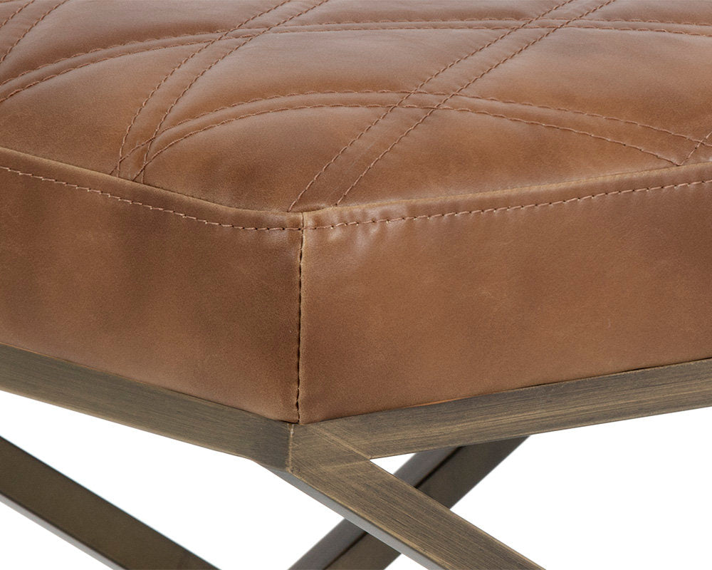 Gagliano Accent Stool Gracie Oaks Upholstery: Tobacco Tan