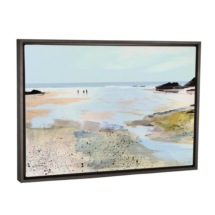 Sea View' Graphic Art Print East Urban Home Size: 26" H x 40" W x 1.5" D Format: Dark Rustic Wood Framed Canvas
