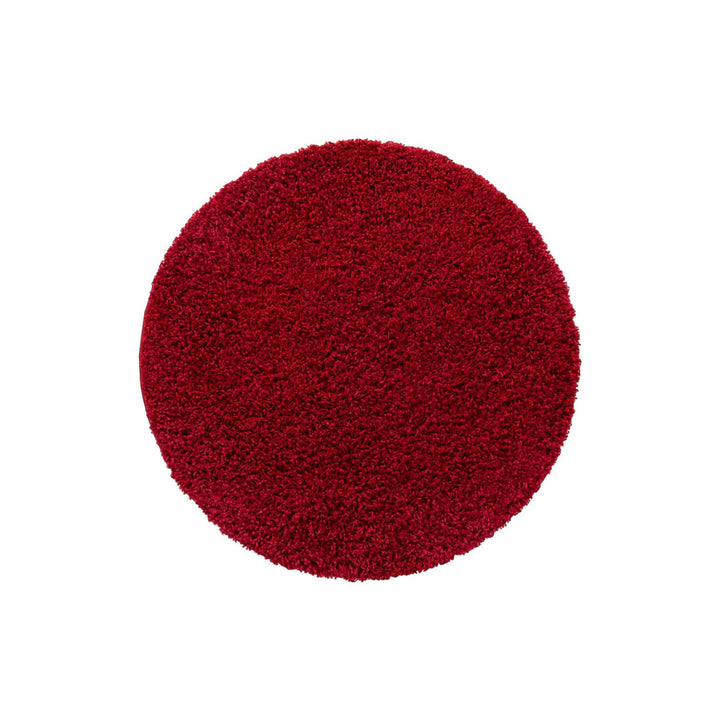 Angeline Cherry Red Area Rug Ebern Designs Rug Size: Round 3'3"