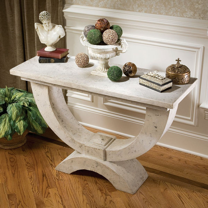 Moderno Arch of Stone Console Table Design Toscano