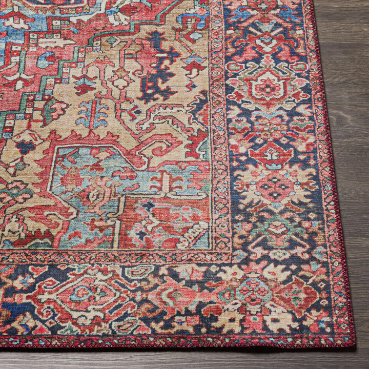 Fleckenstein Oriental Bright Red/Beige/Blue Area Rug Langley Street® Rug Size: Rectangle 7'6" x 9'6"