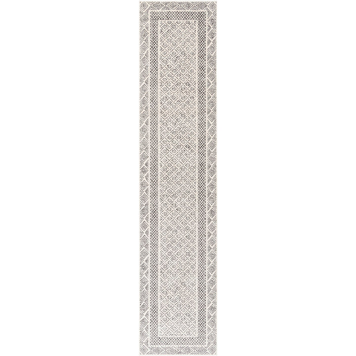 Calvo Light Beige/Charcoal Area Rug Wade Logan® Rug Size: Runner 2'7" x 12'