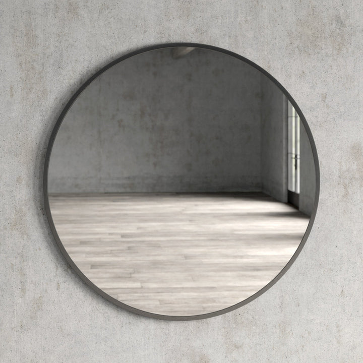 Sabine Metal Round Wall Mirror RE/FINE™ Size: 21" x 21" Finish: Silver