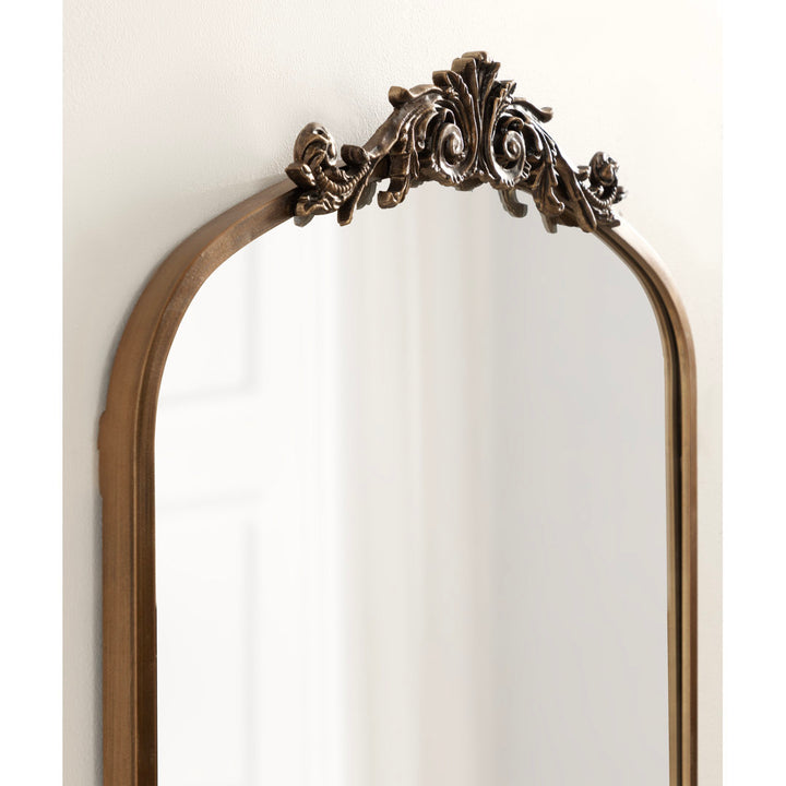 Anglo Arendahl Traditional Accent Mirror Fleur De Lis Living Size: 42" x 23.5" Finish: Gold
