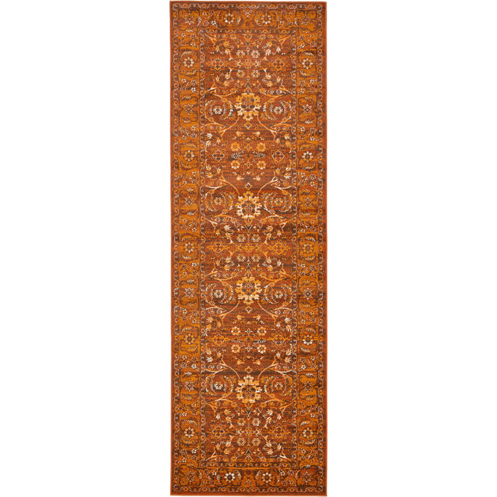 Yareli Oriental Orange/Brown Area Rug Bungalow Rose Rug Size: Runner 3' x 9'10"