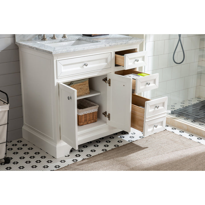 Amiri 37" Single Bathroom Vanity Set Birch Lane™ Base Finish: White