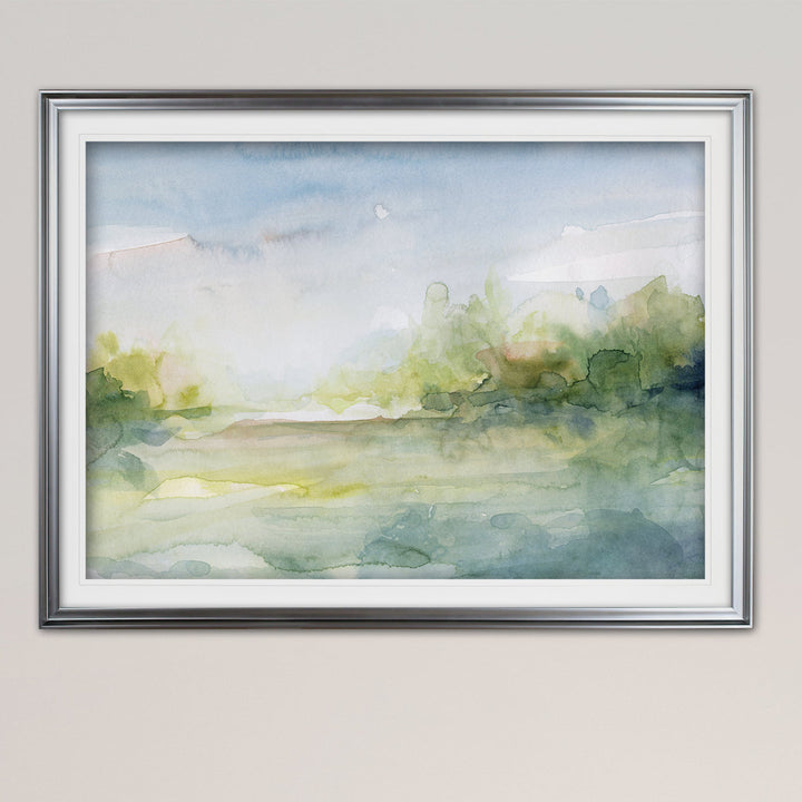 Clear Day - Picture Frame Print on Canvas Winston Porter Size: 30" H x 40" W x 1.5" D Format: Silver Framed