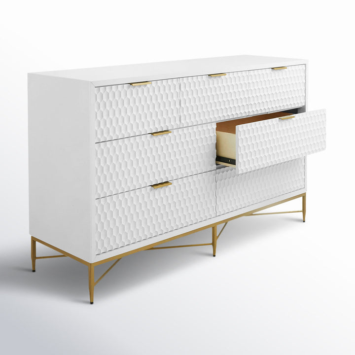 Capra 7 Drawer 56" W Double Dresser AllModern Color: White