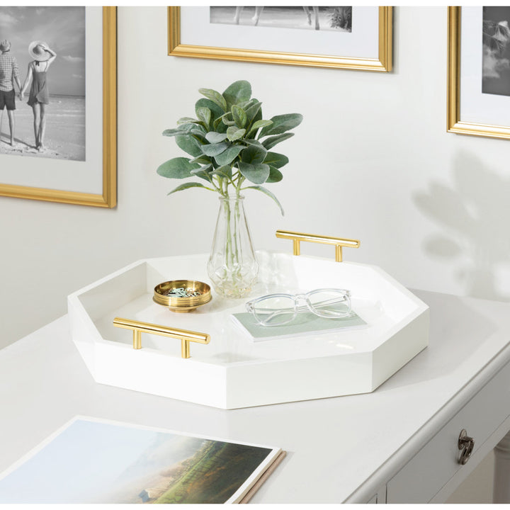 Norvan Ottoman/Coffee Table Tray Everly Quinn Color: White