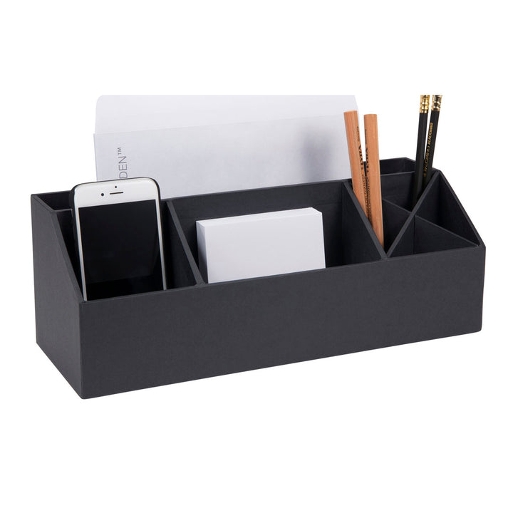 Elisa Desk Supplies Organizer Bigso Color: Black