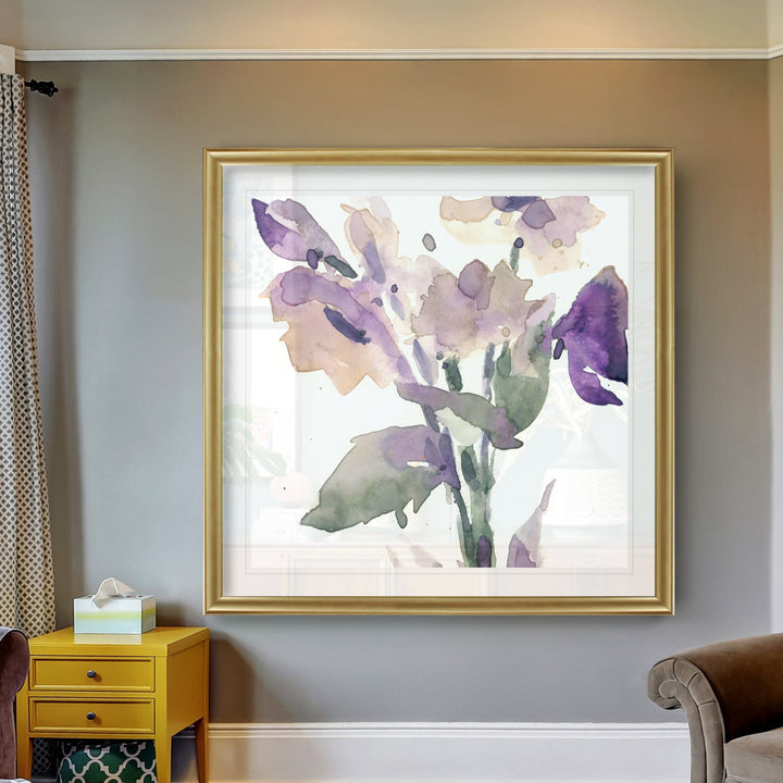 Garden Blooms II' Painting on Canvas Etta Avenue™ Size: 17.5" H x 17.5" W x 1.5" D Format: Gold Framed