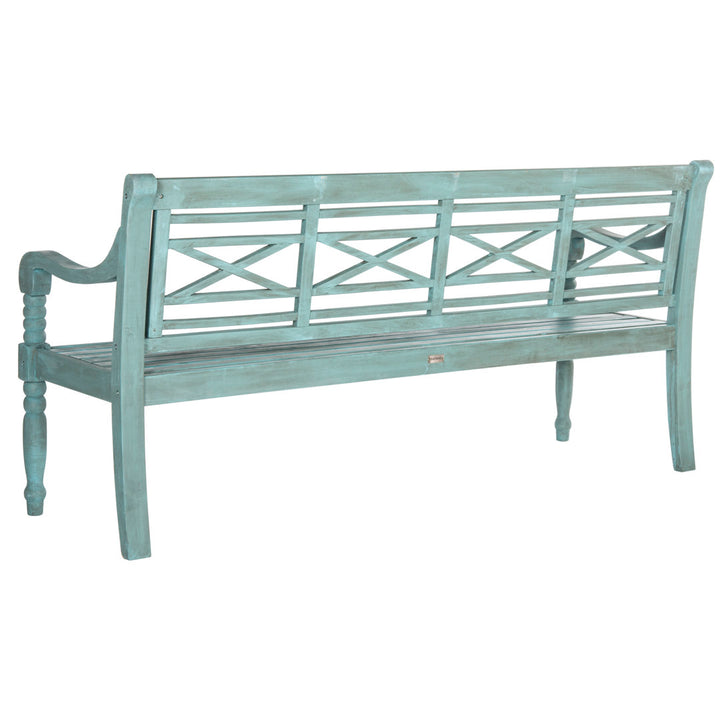 Paull Wooden Garden Bench Highland Dunes Color: Beach House Blue