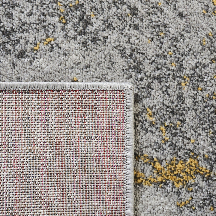 Riebe Abstract Power Loom Polypropylene Area Rug in Gray/Yellow Trent Austin Design® Rug Size: Square 8'