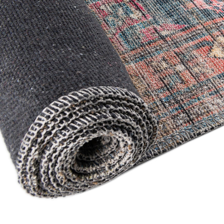 Hadsell Machine Made Power Loom Antique Blue Area Rug Langley Street® Rug Size: Oval 5'3" x 8'