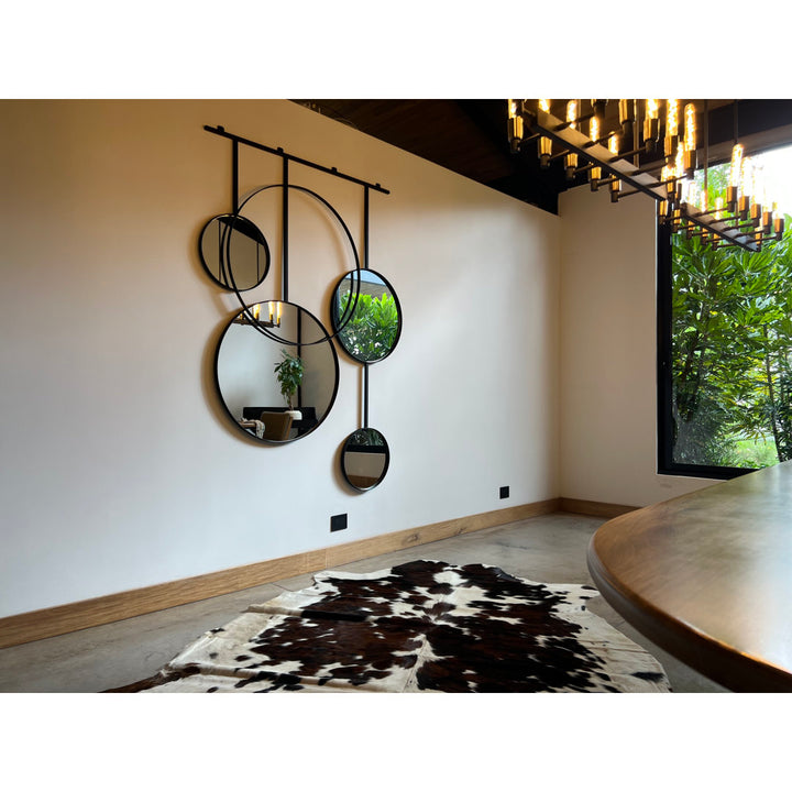 Paladin Handwoven Cowhide Brown/White Area Rug Loon Peak®