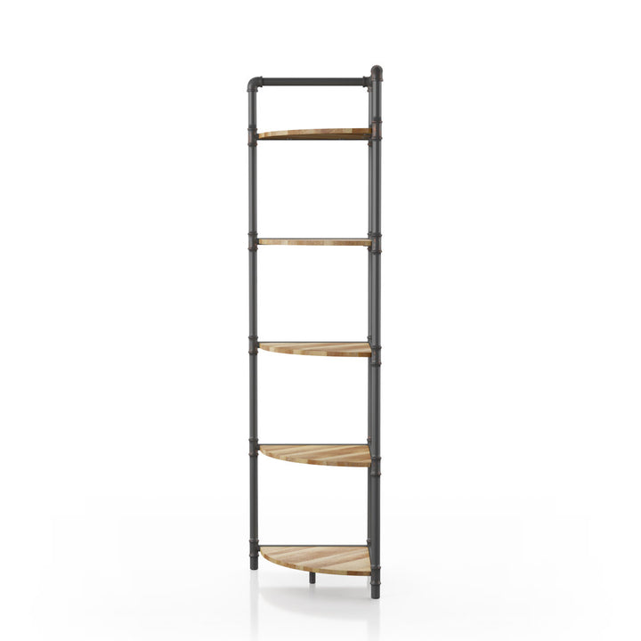 Kenley Steel Corner Bookcase Steelside™ Size: (5 Tier) 63.75" H x 22.75" W x 15.25" D
