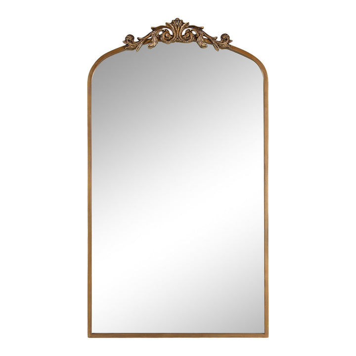 Anglo Arendahl Traditional Accent Mirror Fleur De Lis Living Size: 42" x 23.5" Finish: Gold