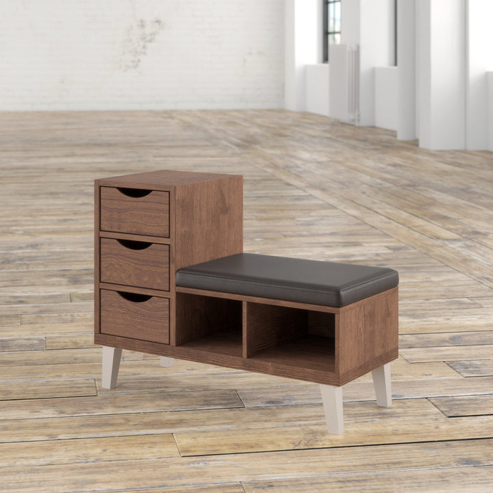 Jasmil Faux Leather Storage Bench Latitude Run®