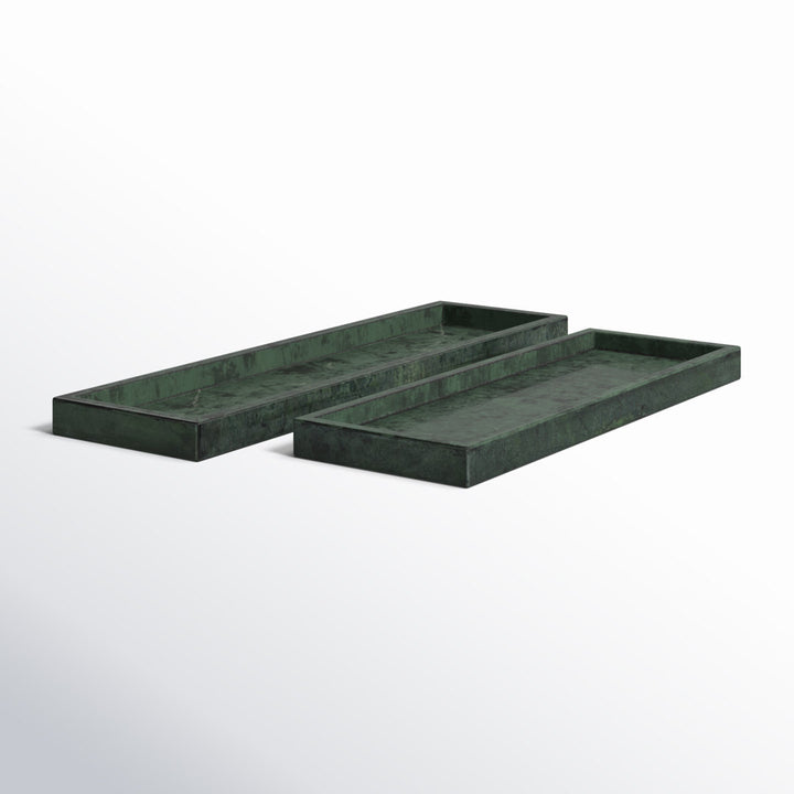 Alina 2 Piece Ottoman Tray Set Birch Lane™ Color: Green
