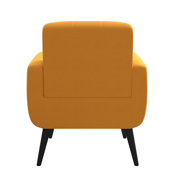 Caleena 29.5" Wide Tufted Armchair Wade Logan® Fabric: Mustard Yellow Polyester