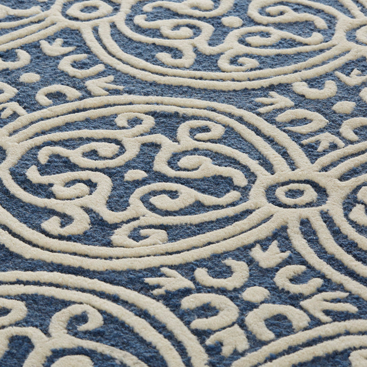 Sadik Hand Tufted Wool Geometric Rug Charlton Home® Rug Size: Rectangle 2'6" x 4'