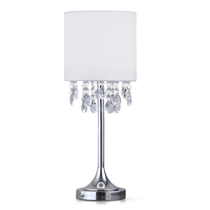 Elina 22" Chrome Table Lamp House of Hampton® Shade Color: White