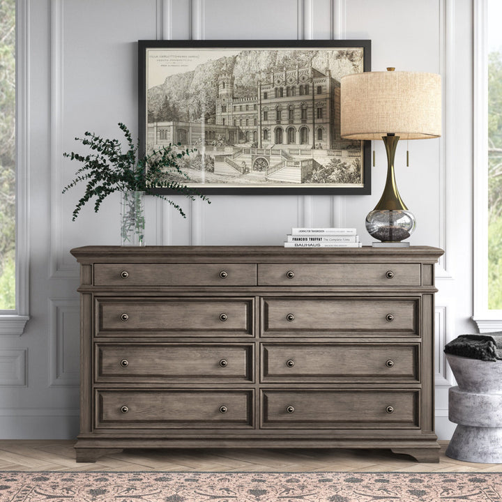Boyer 8 Drawer 66'' W Double Dresser Laurel Foundry Modern Farmhouse® Color: Driftwood
