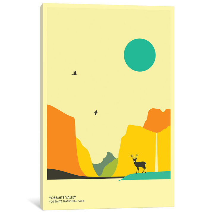 Yosemite Valley, Yosemite National Park' Graphic Art Print on Canvas East Urban Home Size: 40" H x 26" W x 1.5" D