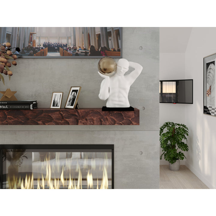 Rough Hewn Fireplace Shelf Mantel Dogberry Collections Depth: 6.25", Finish: Mahogany, Shelf Length: 36"