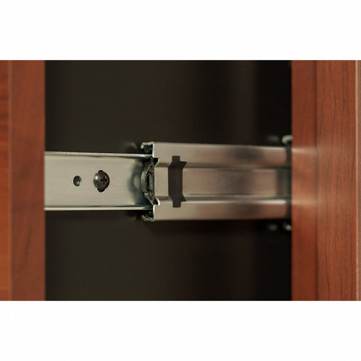 Series C L Shaped Desk with Mobile File Cabinet Bush Business Furniture Color: Hansen Cherry/Graphite Gray Orientation: Right