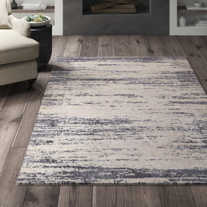 Bridgeton Abstract Gray/Khaki Area Rug Greyleigh™ Rug Size: Square 7'10"
