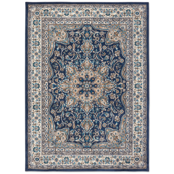 Mountview Oriental Area Rug in Navy/Ivory/Beige Andover Mills™ Rug Size: Rectangle 5'2" x 7'2"