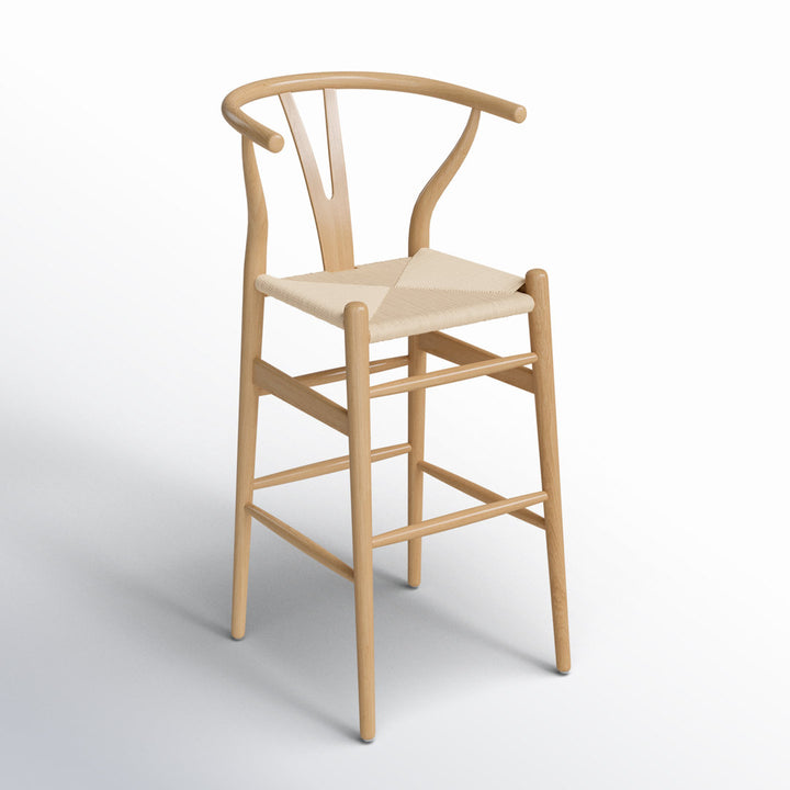 Fairbanks Solid Wood Stool Joss & Main Frame Color: Natural, Seat Color: Natural Seat Height: Counter Stool (26" Seat Height)