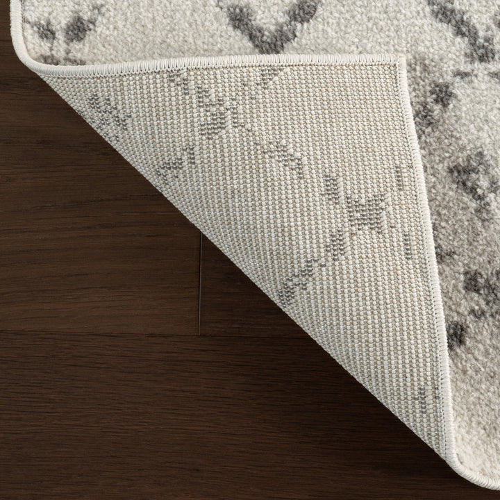 Giannini Geometric Moroccan Area Rug in Gray/ Off White Union Rustic Rug Size: Rectangle 9' x 12'