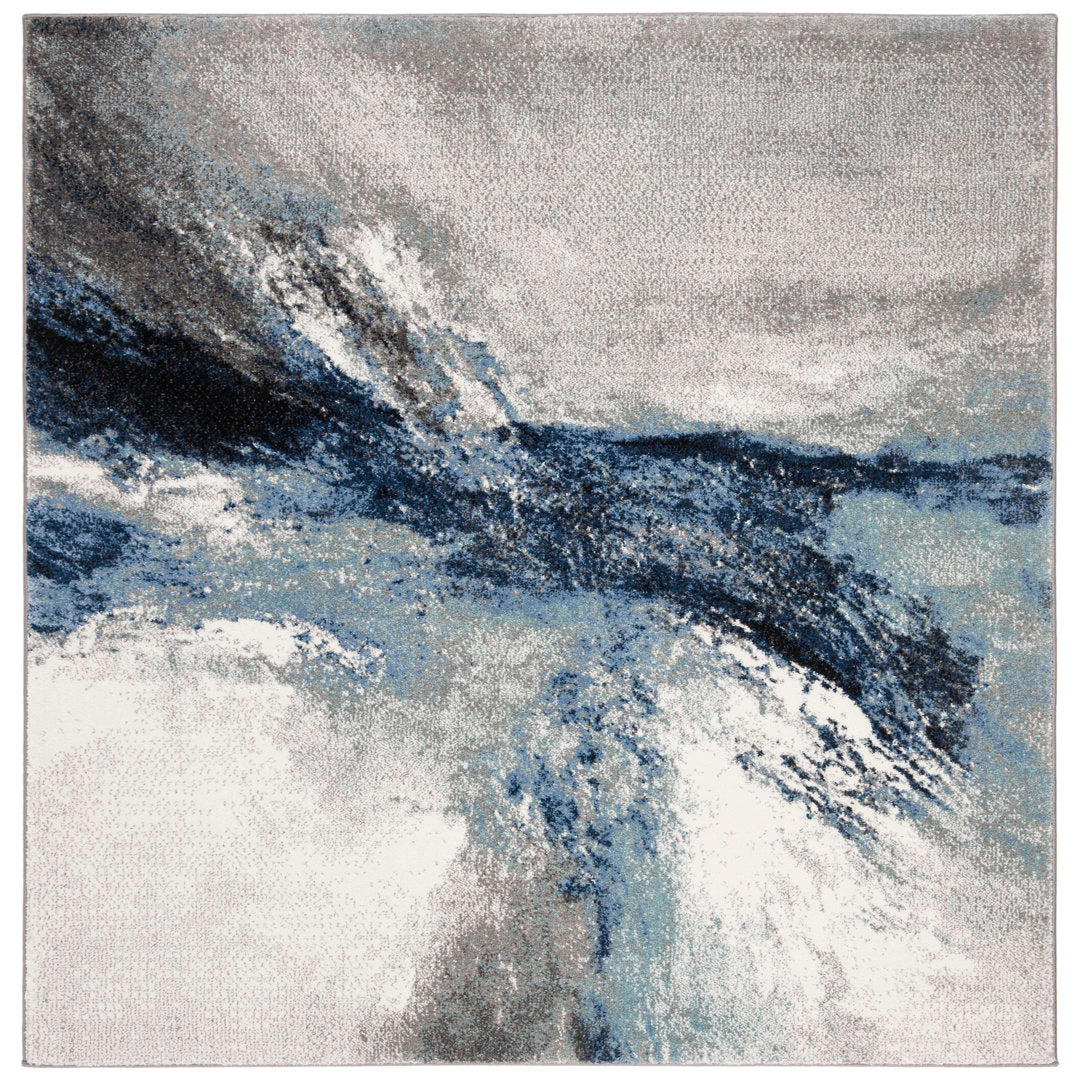 Elara Performance Abstract Rug 17 Stories Rug Size: Square 5'3"