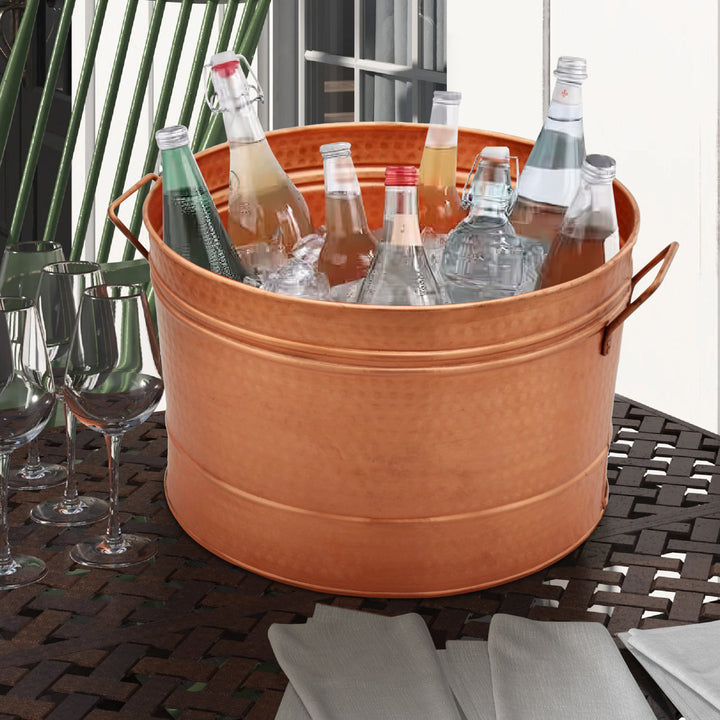 Fatton Hammered Pattern Galvanized Beverage Tub Gracie Oaks