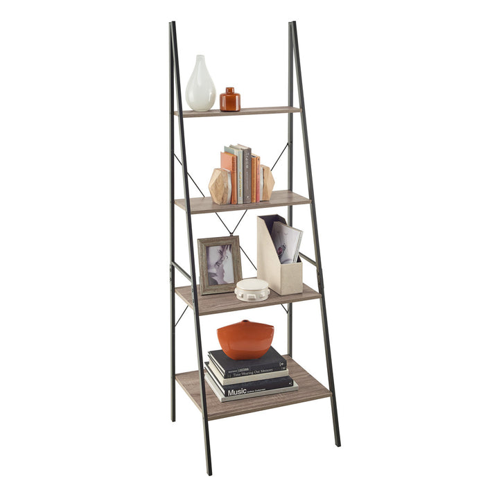 ClosetMaid Industrial 4-Tier Ladder Bookcase ClosetMaid Color: Weathered Gray