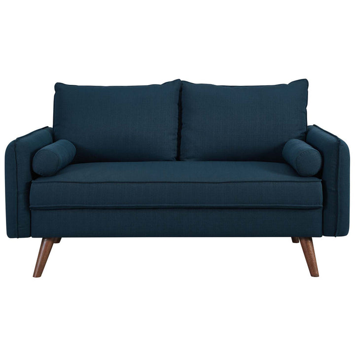 Modway Revive Upholstered Fabric Loveseat Modway Upholstery Color: Azure Polyester